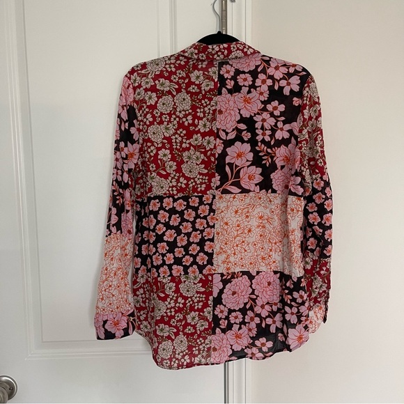 JOHNNY WAS Flora Mix Print Button-Up Cotton Shirt - Picture 2 of 6